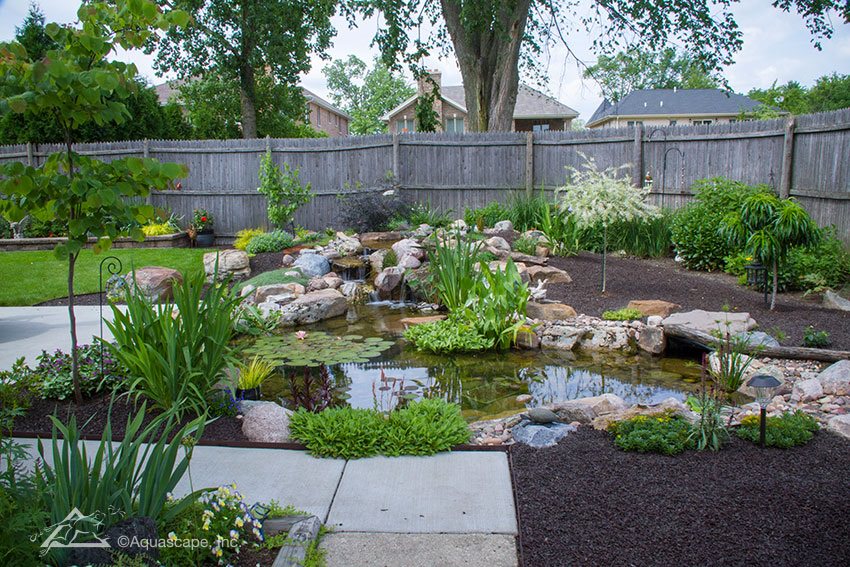 fish ponds and waterfalls