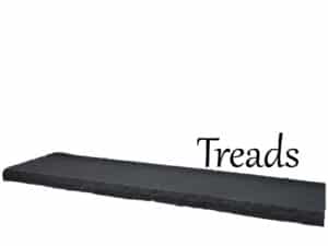 Black sandstone treads 4 Treads And Pillar Caps