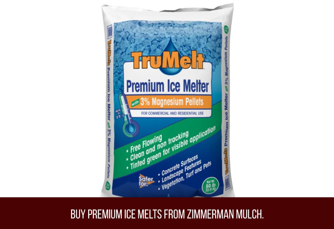 premium ice melts available from Zimmerman Mulch