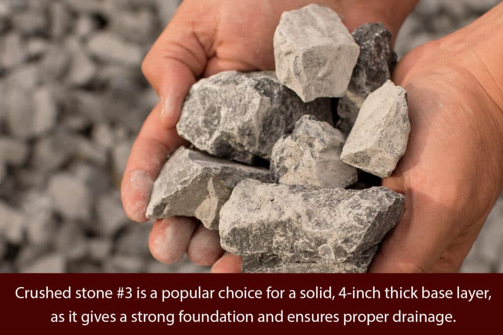 crushed stone #3 creates a strong foundation and ensures proper drainage