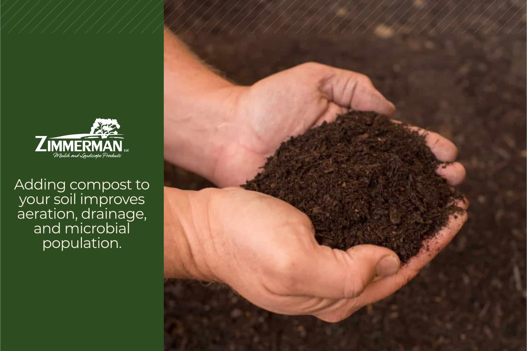 adding compost to soil