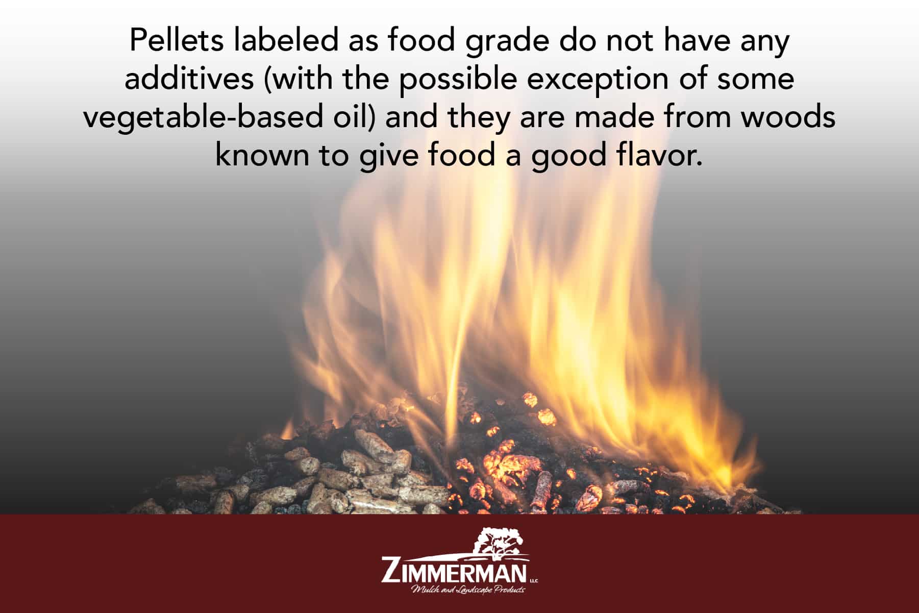 pellets labeled as food grade do not have any additives, made from woods known to give food a good flavor