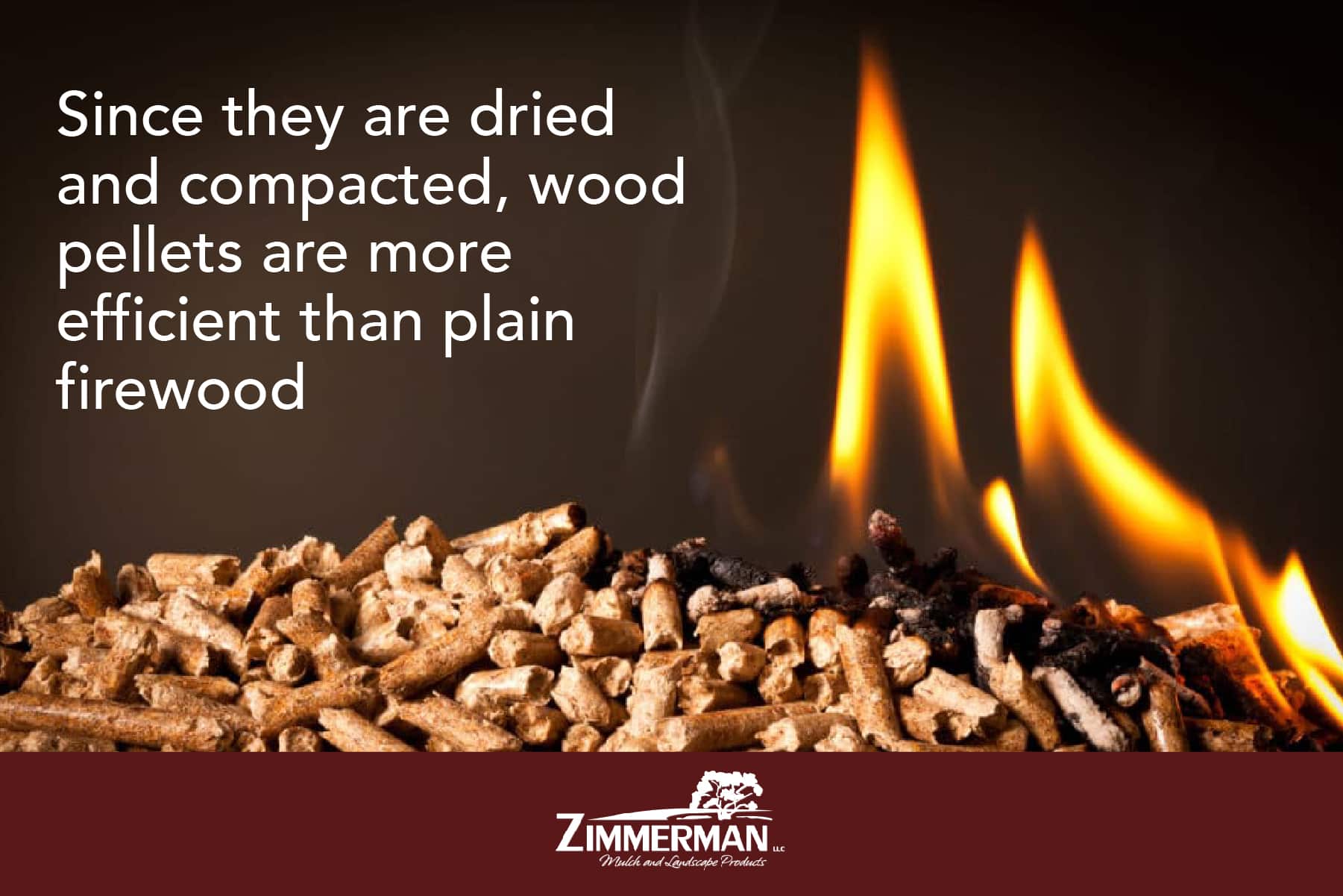 since they are dried and compacted, wood pellets are more efficient than plain firewood