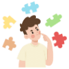 person pondering puzzle pieces