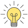 lit light bulb