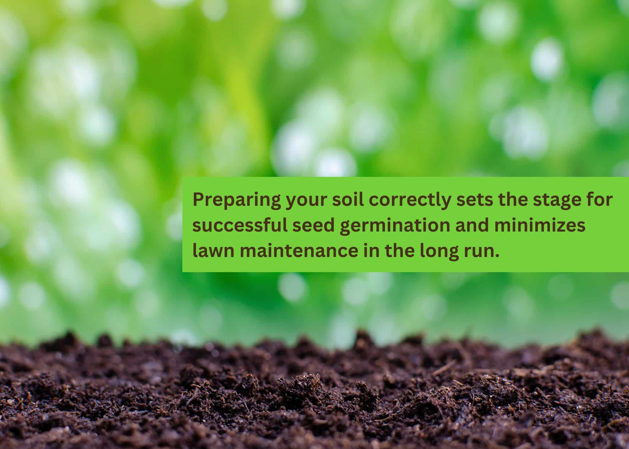 Preparing soil for grass seed